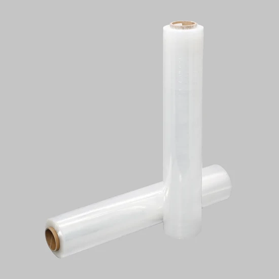 LLDPE Transparent Polyéthylène Emballage Jumpo Rouleau Film Étirable Palette Wrap Noir pour Carton D'emballage Palette
