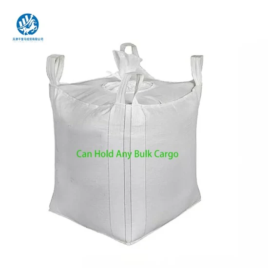 Grand sac de capacité lourde 1000kg Jupe de remplissage supérieure Emballage Stockage PP Jumbo FIBC Big Bag